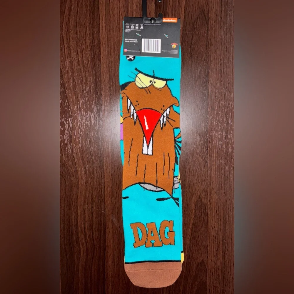 ANGRY BEAVERS ODD SOX NOVELTY CREW SOCKS NWT MEN’S SHOE SIZE 8-12